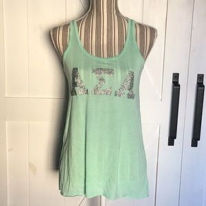 Alpha sigma alpha ΑΣΑ Bella canvas tank mint green